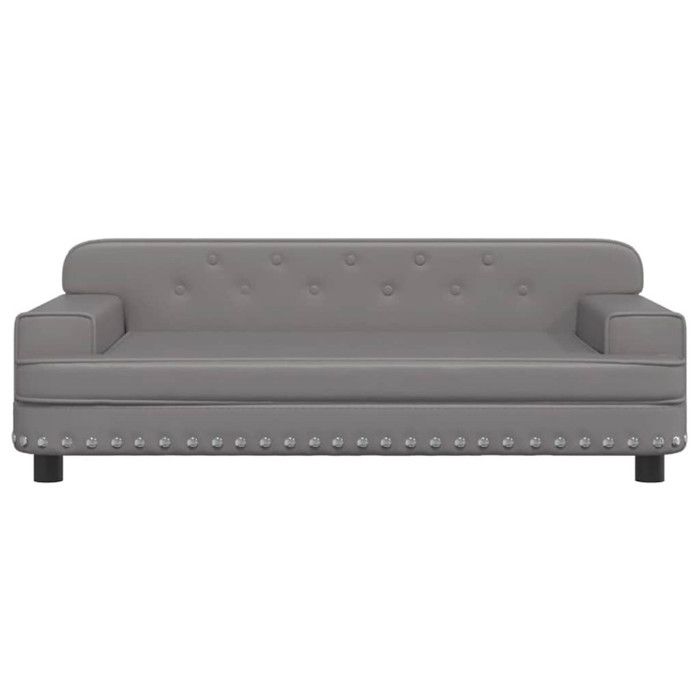 Canapé pour enfants gris 90x53x30 cm similicuir