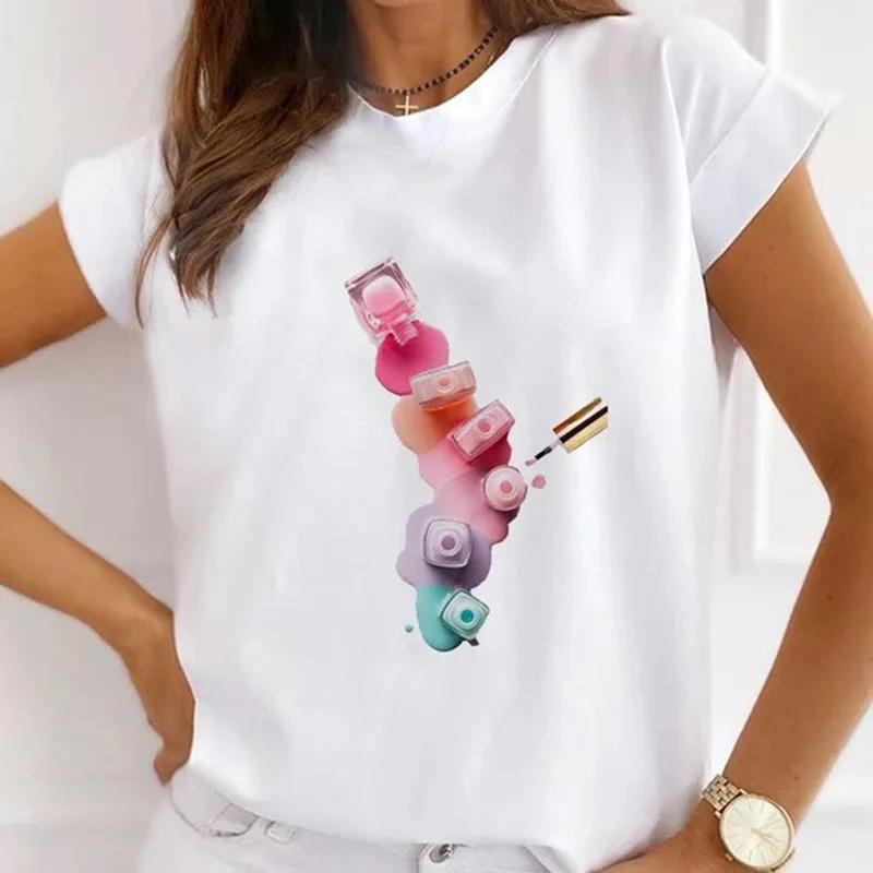 African Women's New Fashion City Girl Half Sleeve Basic Cute Clothes T-shirt Graphic T Shirts Y2k Tops Harajuku Vintage Tee