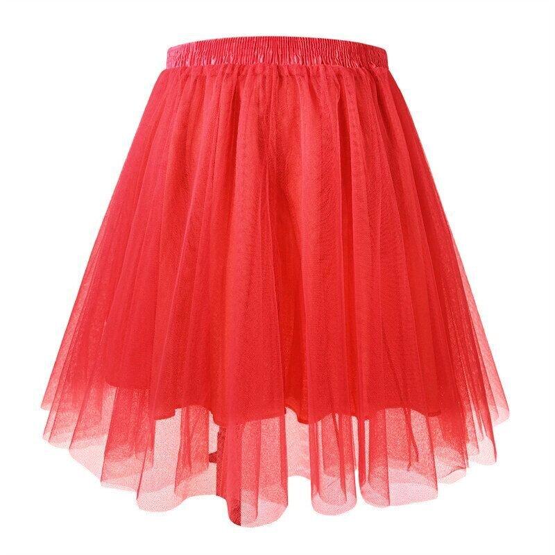Women’s Tulle Mini Skirts Pleated Tulle Skirts Princess Skirts Under-Skirts Full-Skirted Skirts High-Waisted Lightweight Tulle Skirts