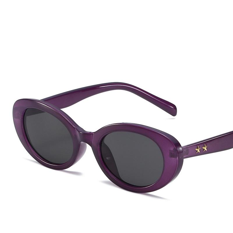 Luxury Brand Designer Oval Sunglasses Women For Men  Fashion Vintage Trendy Sun Glasses Star Punk Pink Popular Shades Uv400