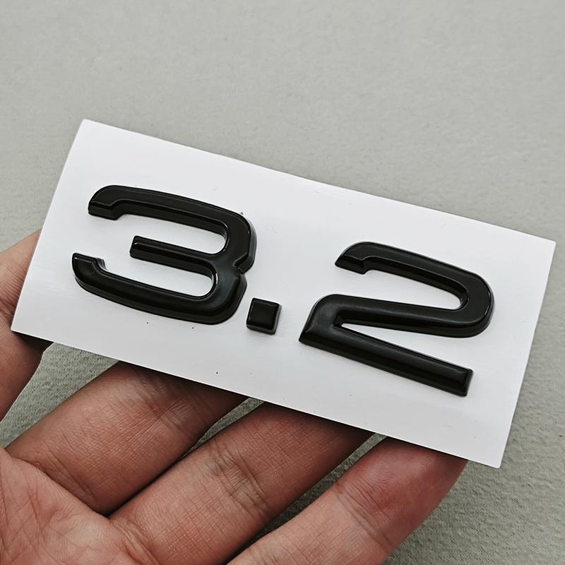 3D ABS Car Logo 1.9 2.0 2.8 3.0 4.2 TDI 3.6 Sticker Trunk Emblem Rear Badge For Audi A3 A4 A5 A6 A7 A8 Q3 Q5 Q7 Q8 Accessroies