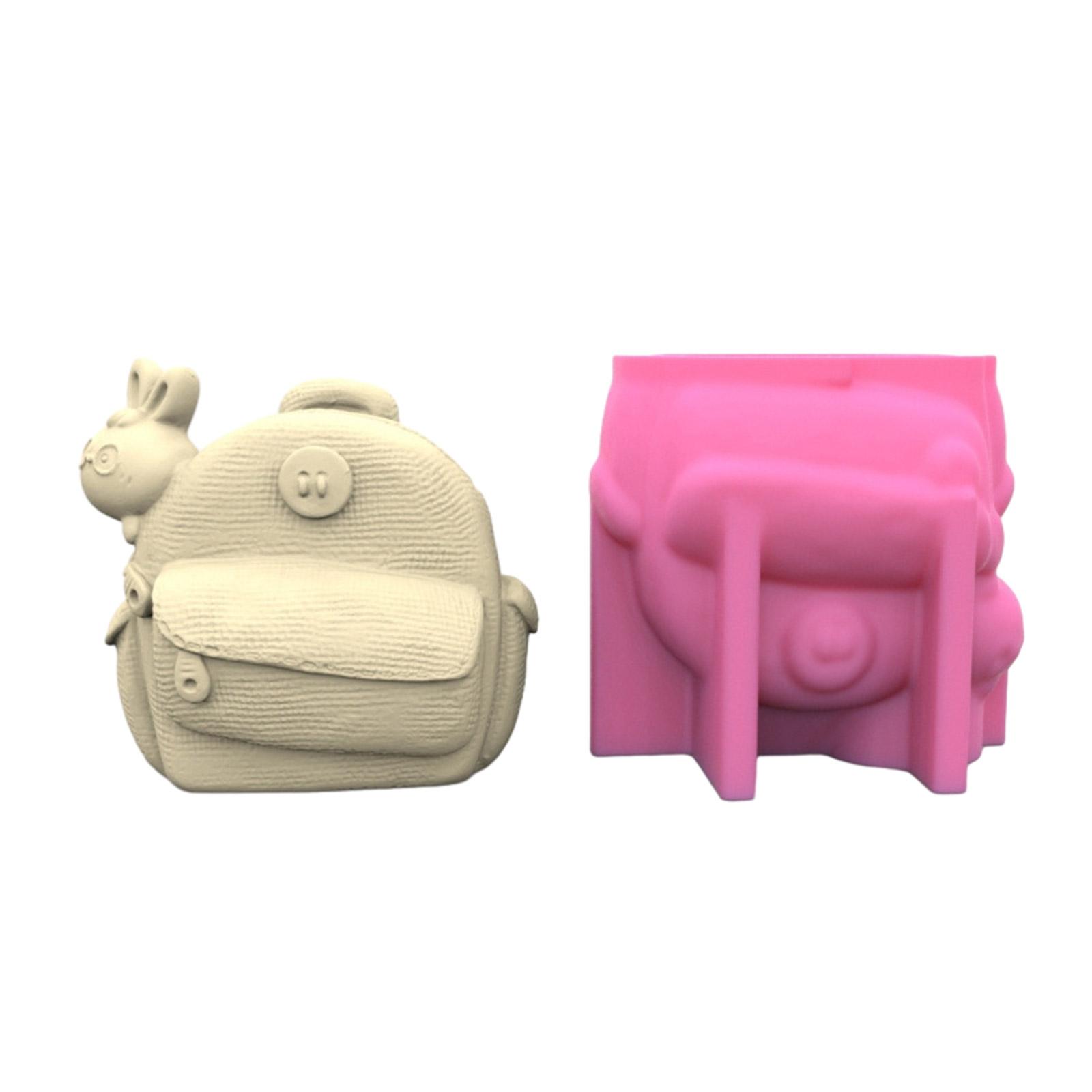 Backpack Rabbit Succulent Pot Mold Flower Pot Resin Mold Home Office Desktop Decoration DIY Pen Holder Epoxy Mold Decors 1