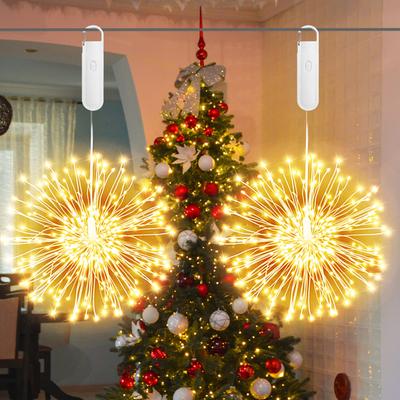 LED Fairy Lights Remote Control Dimmable Multiple Lighting Modes Rechargeable IP44 Waterproof Hanging Lights for Party