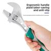 8/10/12 Inches Multifunctional Wrench with Anti Slip Handle High-carbon Steel Large Opening Adjustable Ratchet Wrench Hand Tools