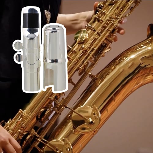 Yibuy Mouthpiece for B Flat Soprano Saxophone #7, 75mm Length, Nickel Plated, Delicate Design, Resistant To Deformation, Silver