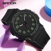 Sanda 6123 Trendiges Design Weiche Schüleruhr TPU-Armband 50M Wasserdichtigkeit Quarzwerk Kinder Mode Sport Armbanduhr