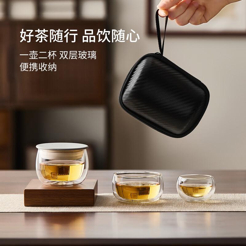 Portable Glass Tea Set with Tea Water Separator