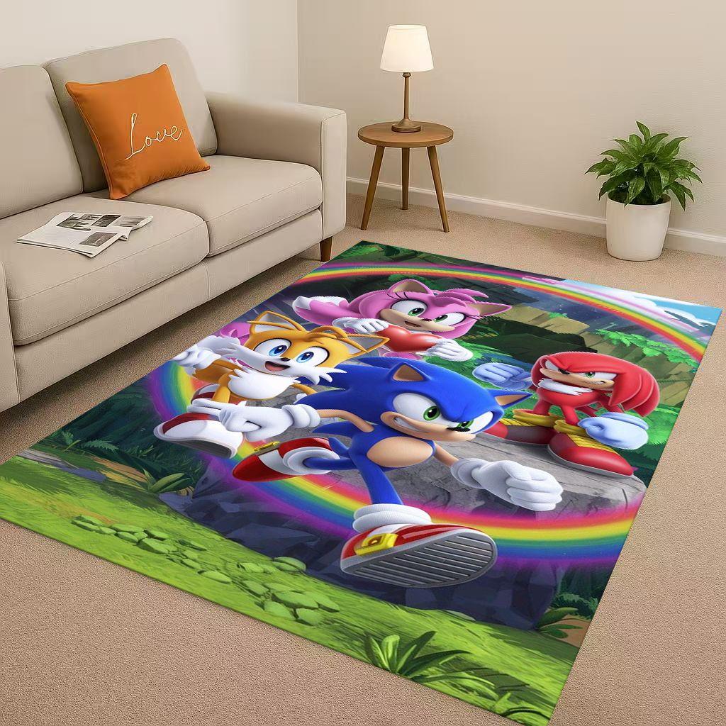 3D S-Sonics Cartoon Living Room Non-Slip Area Rug Soft Carpet for Bedroom Playroom and Sofa , Easy Clean Home Decor Doormat