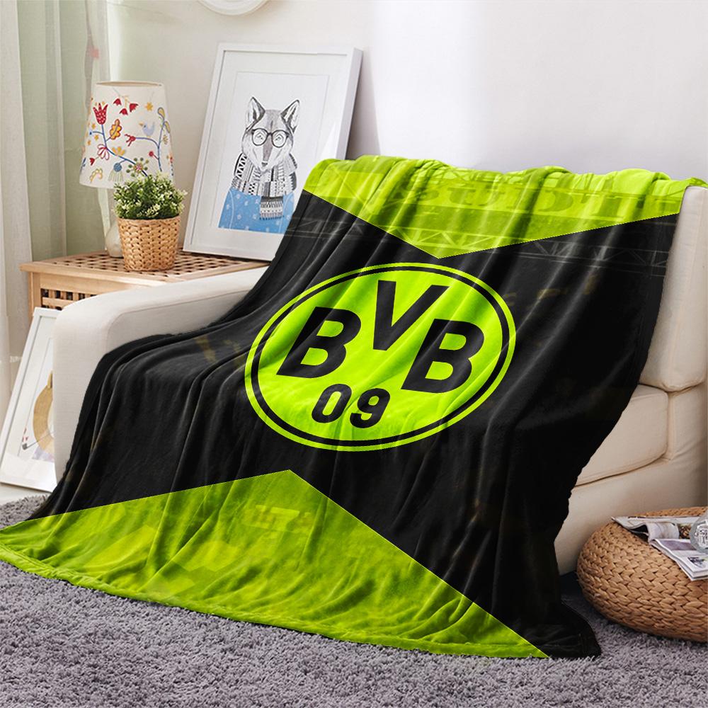 Borussia Dortmund Flannel Blanket, High quality Comfortable for All Seasons, Home Decor, Warmth and Comfort