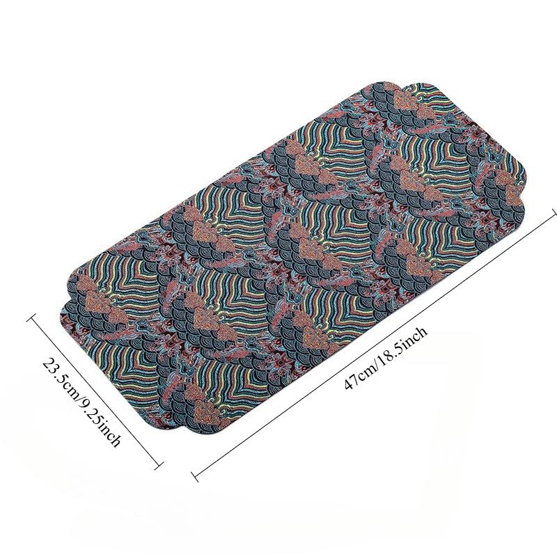 Double-Sided Brocade Tea Mat - Chinese Zen Style Non-Slip Dry Brewing Pad for Tea Ceremony Vintage Table DecorTraditionalCoaster
