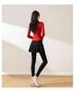 Women's Autumn Sportswear Set: Luminous Jacket, Skirt, Pants for Badminton, Tennis, Running, Yoga, Pilates, and Fitness.