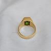 Natural Green Peridot  925 Sterling Silver  Gemstone 14K Yellow Gold Fill Ring Jewelry