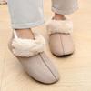 Warm Fur-covered Cotton Slippers with Velvet and Non-slip Home Cotton Shoes for Women In Winter with Thin Soles and Indoor Short Boots