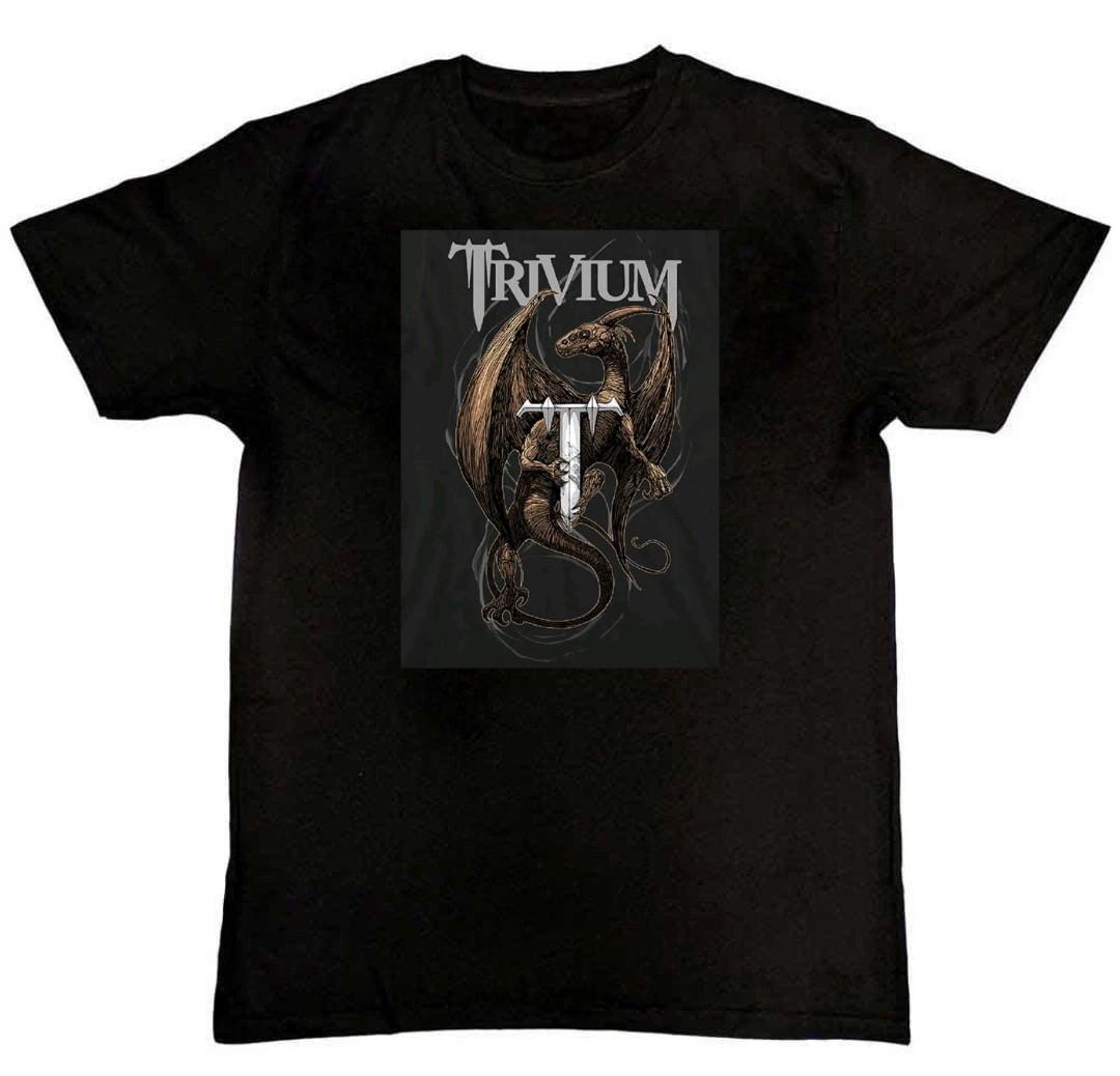 Trivium Perched Dragon Graphic Print Mens T-Shirt S