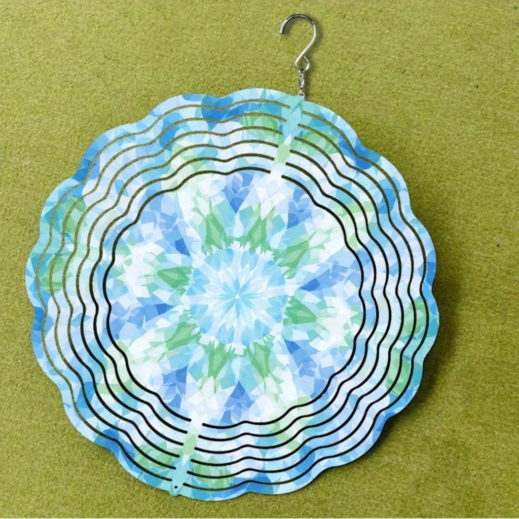 Outdoor Wind Chime Metal Kinetic Hanging Sculpture 2D Fantasy Theme Art Garden Decoration for Indoor and Outdoor Yard Collection Small Statue