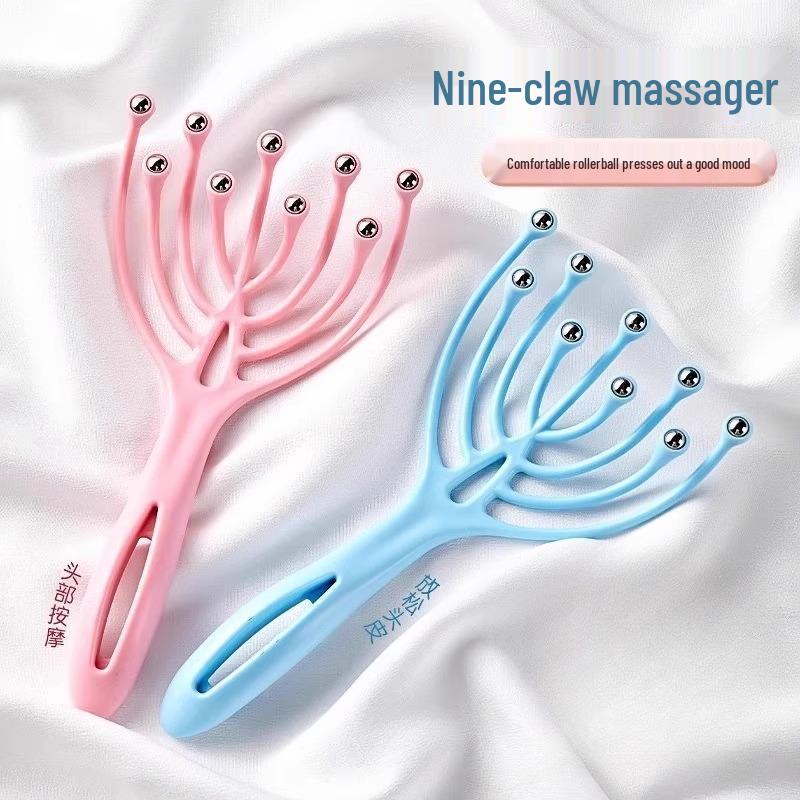 

Nine-Claw Scalp Massager - Head Roller Comb for Meridian Therapy