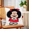 Cartoon MMafalda Cute Print Polyester Pillow Case for Valentine gift Home Sofa Cushion Cover Decoration Custom