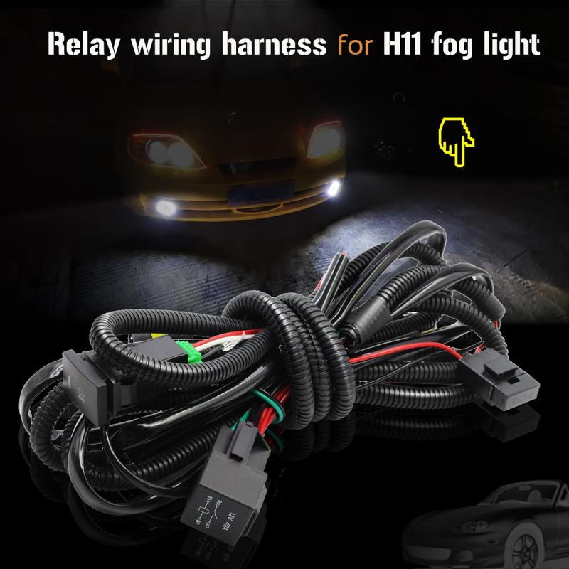 

Buildreamen2 Car Fog Light H11 Wiring Harness Fuse Relay Cable Switch Kit For Porsche Opel Subaru Jaguar Land Rover Mitsubishi