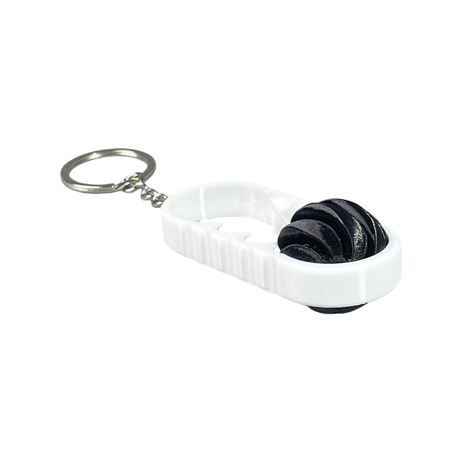

3D Printed Stress Relief Toy, Color Spiral Keychain Pendant, Fun Decoration Wallet Charm, Stylish Keychain One Size білий