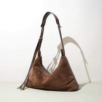 Autumn and Winter Suede New Versatile Portable Dumpling Bag Women's Design Sense Niche Leather Fashion Women's Crossbody Shoulder Bag