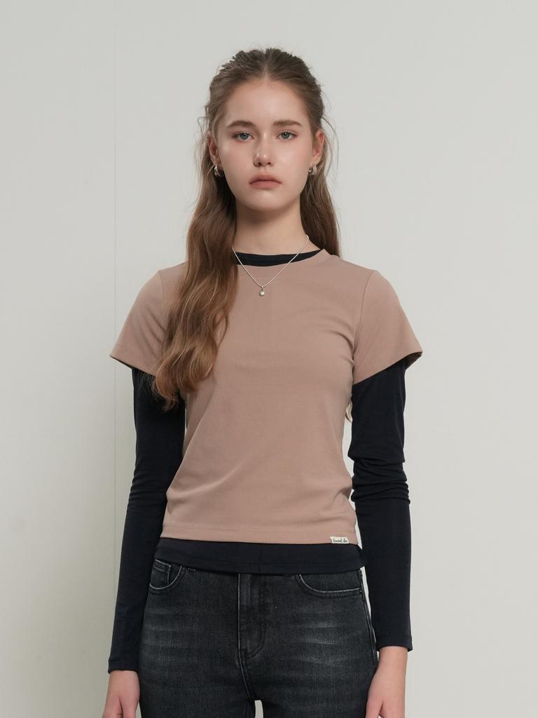 GENERALIDEA Soft Slim Fit T-Shirt [Beige] / Wbe3L01503