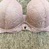 European and American lace sexy steel ring bra gathering adjustment type closed breast underwear women's thin bra