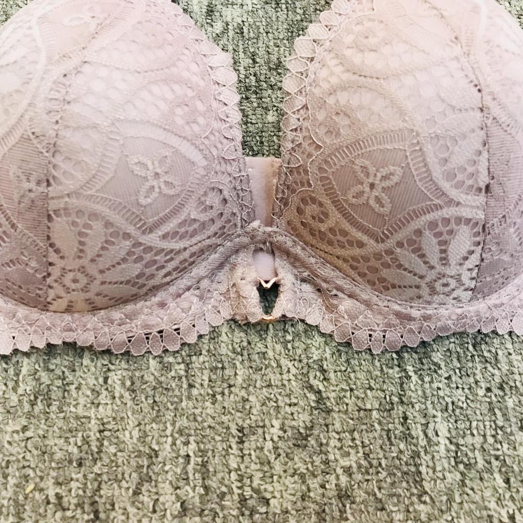 European and American lace sexy steel ring bra gathering adjustment type closed breast underwear women's thin bra