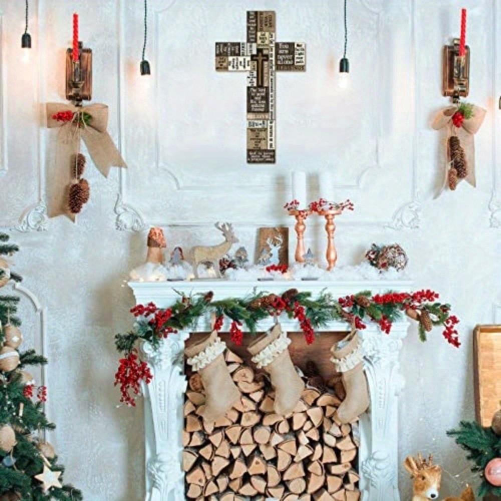 12 x 8 Inch Cross Wall Decor 2D Inspirational Christians Cross Sign Wall Art Decor Faith Love Blessed Christians Hanging Sign