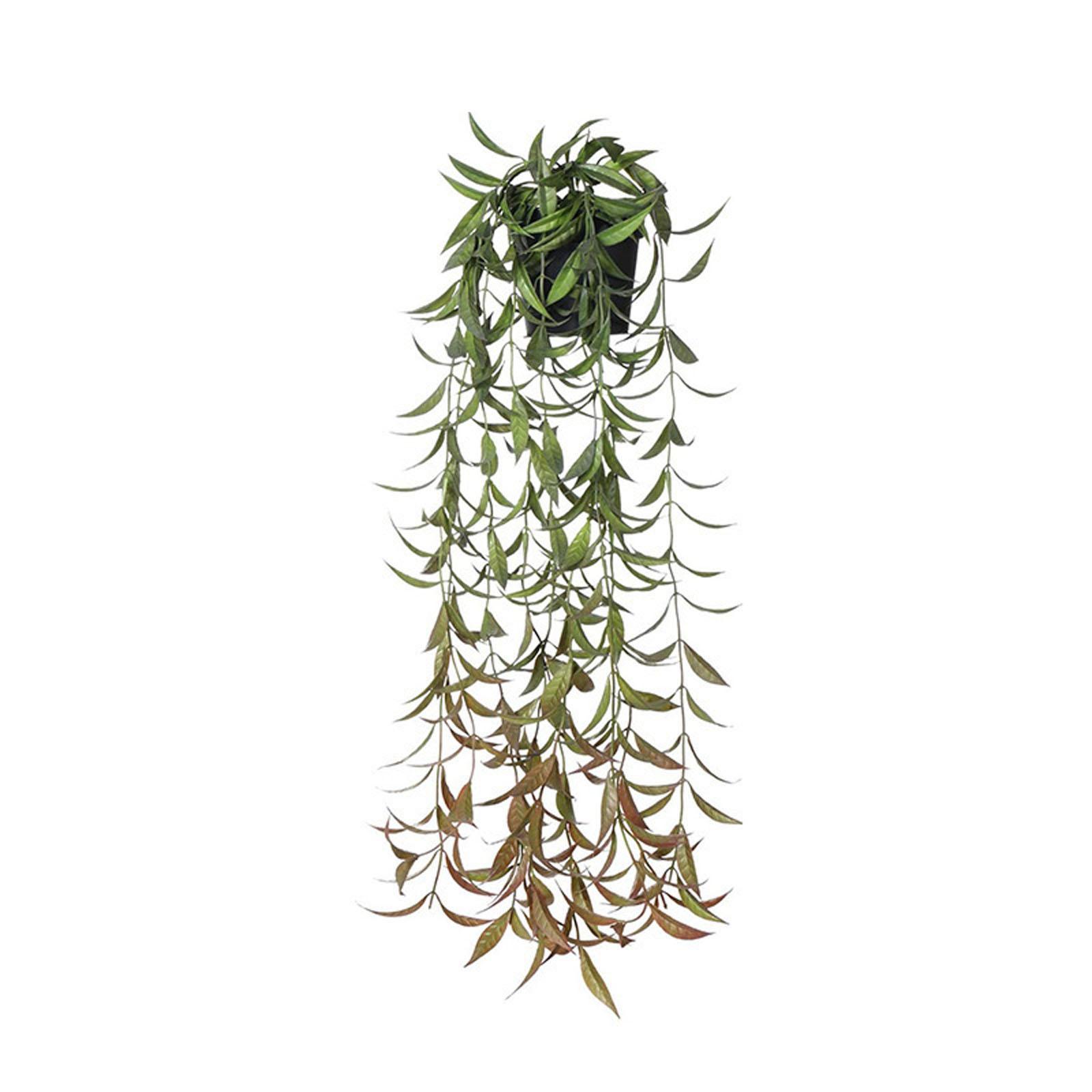 

Lifelike Artificial Hanging Plants - Leaves, Indoor Wall Decoration Flowers & Small Faux Potted Plants for Home Decor One Size