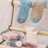 5Pairs Thickened Floor Plush Socks Winter Warm Boat Socks Women Coral Fleece Socks  For Female Men