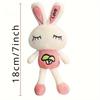Plush Bunny Keychain Stuffed Rabbit Pendant Animals Key Ring Charm Decoration for Purse Handbag Backpack Wallet Baby Photo Props