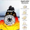 Custom Name German Football Crest Blanket Lightweight Ideal Bedding Blanket Perfect for Travel, Camping, Living Rooms, Sofas, Christmas Gift