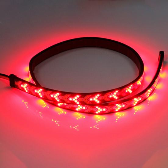 LED Tailgate Light Bar 4-in-1 Red Brake Running Lights Amber Sequential Turn Signals Waterproof Flexible Strip for Trucks Trailers RVs