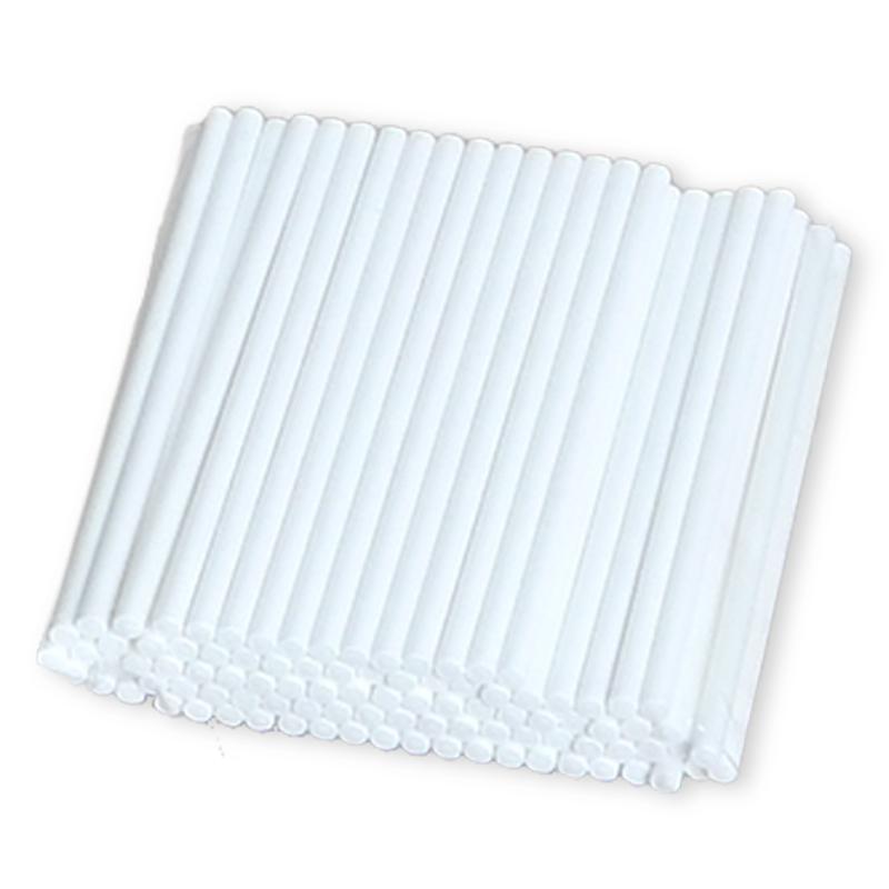 100 Pcs Solid Core Paper Lollipop Sticks 100mm*4mm Stick Lolly for Fondant Candy Chocolate Cake Pop Cupcakes Making Mould