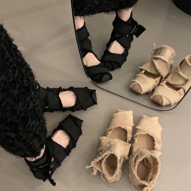 Fashion Comemore Cross Strap Women Ballet Flats Shoes Fashion Shallow Square Toe Spring Autumn Ladies Comfort Soft Sole Ballerina Shoes