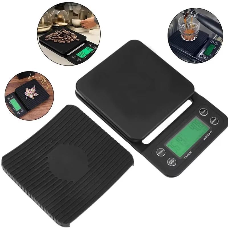 LCD Display ABS 5kg 0.1g Digital Coffee Scale With Timer Electronic Drip Scales Electronic Digital Kitchen Scale