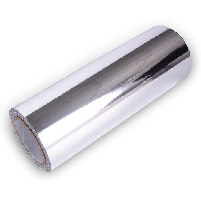 VINYL FROG Car Wrap Vinyl 12 Inches X 60 Inches Chrome Mirror Silver Self Adhesive Film DIY Decals Roll Air Release Technology