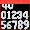 Elegant White 40" Giant Number Foil Balloons For Birthday And Party Celebrations