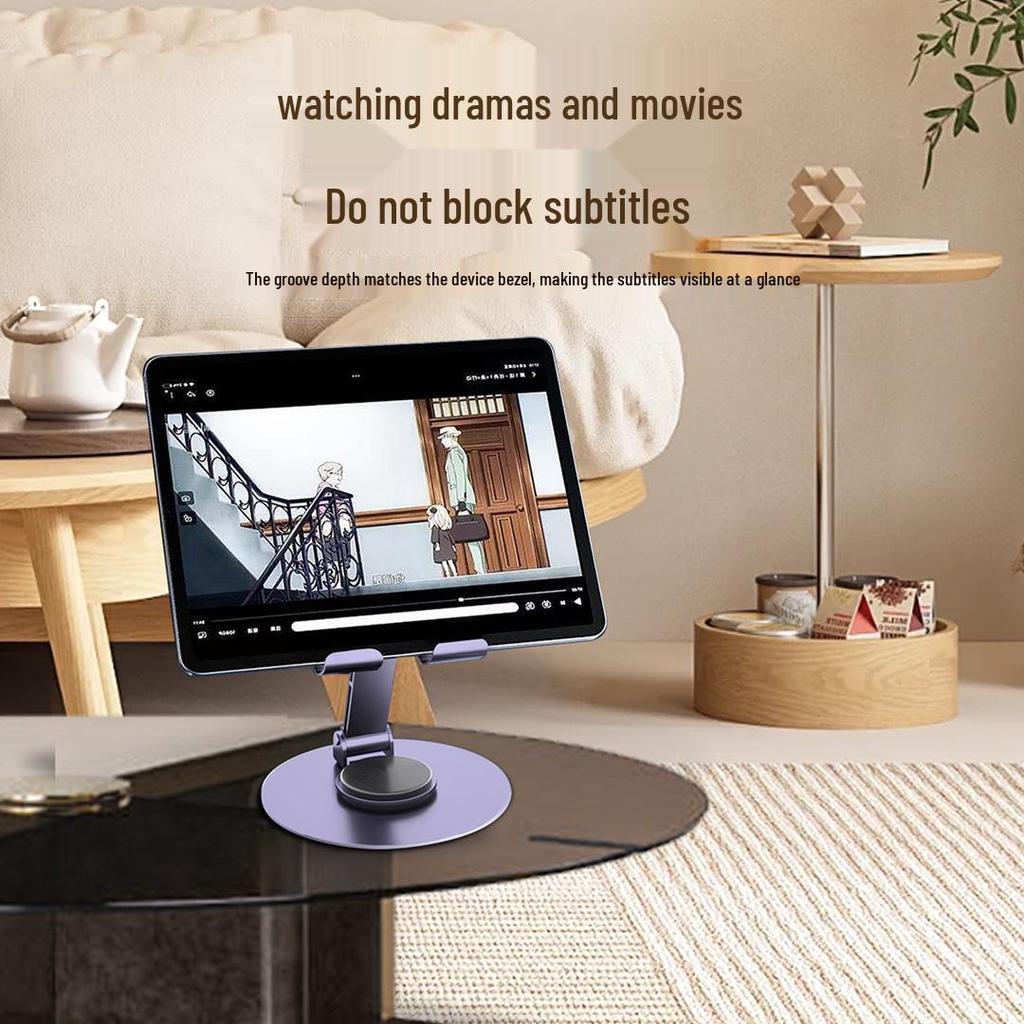 Adjustable Aluminum Alloy Phone & Tablet Holder for Desktop