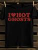 HOT GHOSTS Graphic T-Shirt Mens Tshirt Womens Tshirts with Letters Print Short Sleeves T-Shirt Casual Street Tee Shirt Top