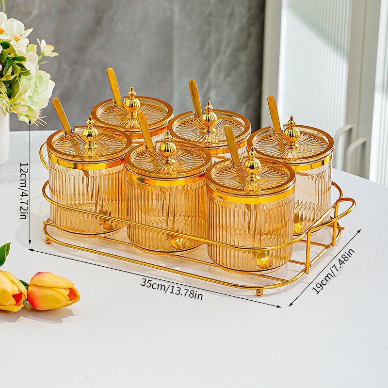 High-value Seasoning Bottle and Jar Household Kitchen Sugar Salt Jar Moisture-proof Seasoning Jar with Spoon Special Spice Box for Chili Oil