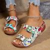 Fashion Women Slippers Wedge Outdoor Fashion Beach Shoes 2025 Summer Buckle Comfortable Anti Slip Flower Trendy Slippers Chanclas Mujer