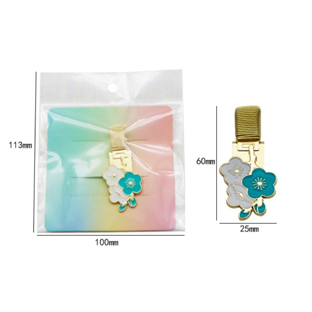 Cherry Blossom Pen Holder Clip Metal Paper Fix Clip High Quality Bookmark Pen Accessories