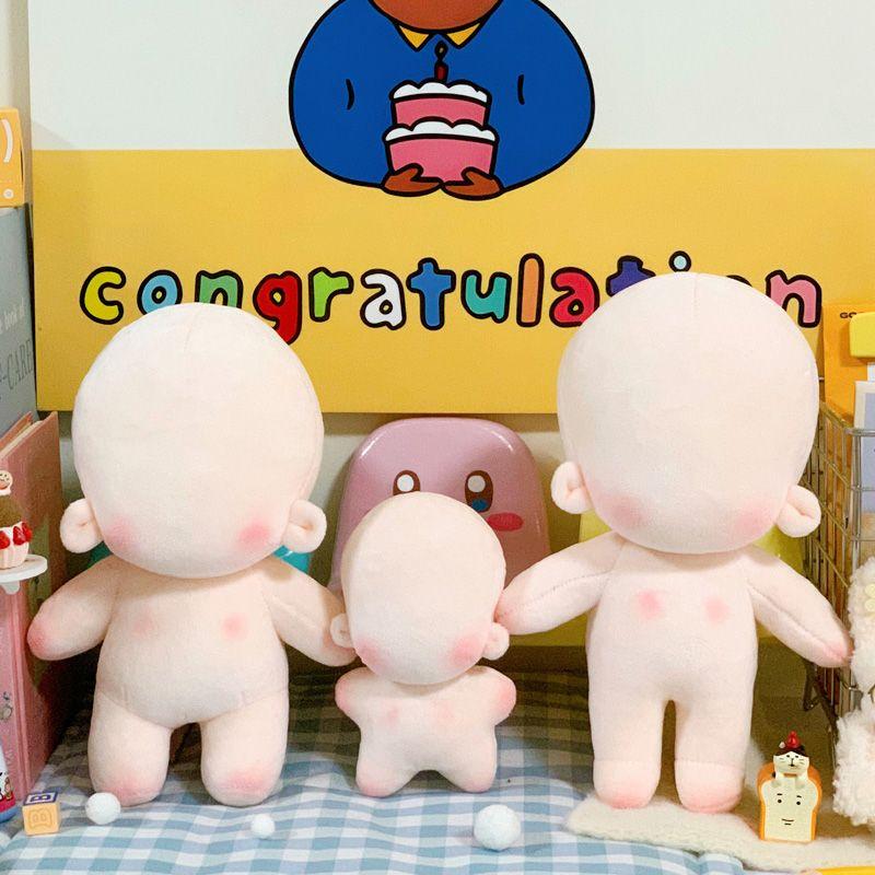 1Pcs 20CM Dolls Body Cotton Stuffed Embroidery Blank Changing Dressing Game Playing House Handmade Toys DIY Doll Accessories