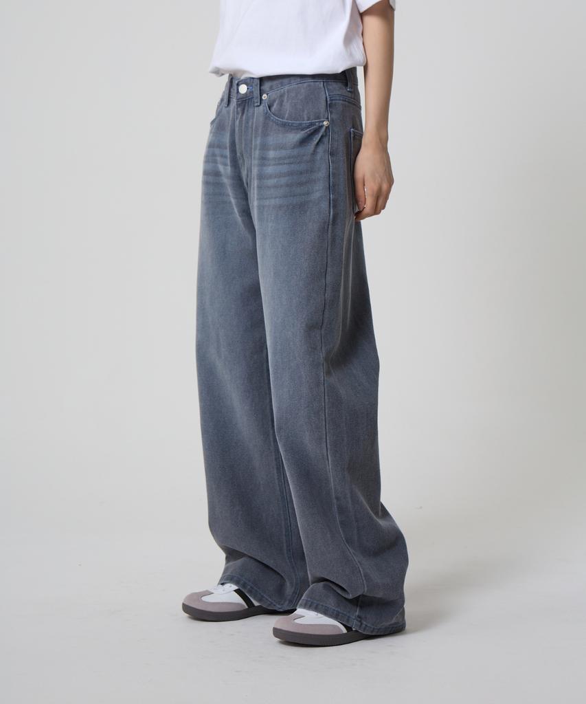 UNKNOWN PLANET Daily Wide Pigment Pants Gray