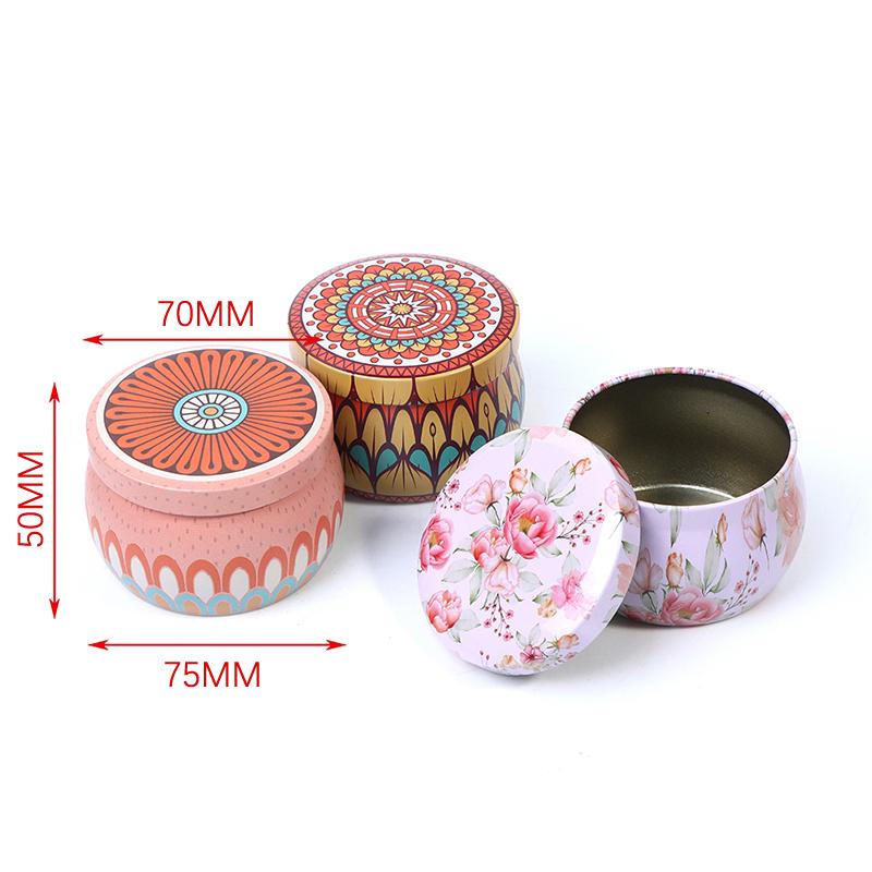 Estilo étnico vazio lata folha de flandres selado jarra faça você mesmo vela doces jóias recipiente caixa armazenamento decoração para casa presente casamento