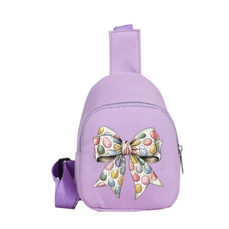 Easter Printed Shoulder Bag Men's and Women's Versatile Casual Children's Breast Bag Crossbody Bag