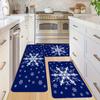1 ks protiúnavové kuchyňské koberce s vánočním potiskem sněhových vloček, vodotěsné, protiskluzové, silné polstrované kuchyňské rohože, odolné, pohodlné, stojící, do kuchyně
