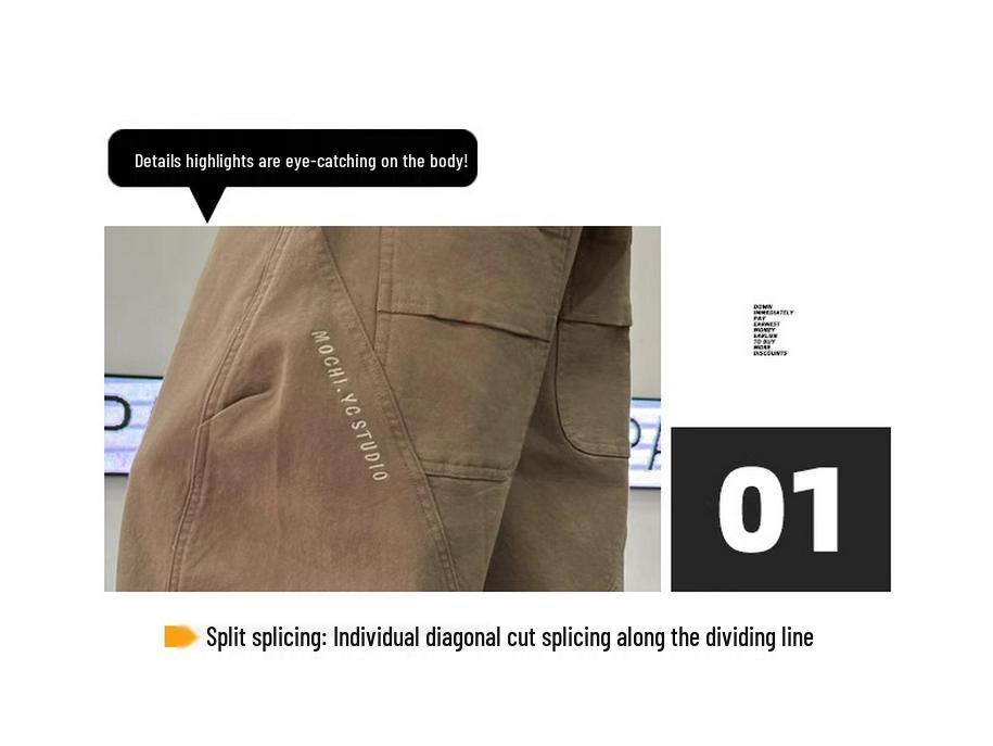 Boys' Fleece-Lined Wide-Leg Overalls for Teens - Trendy Casual Autumn Wear