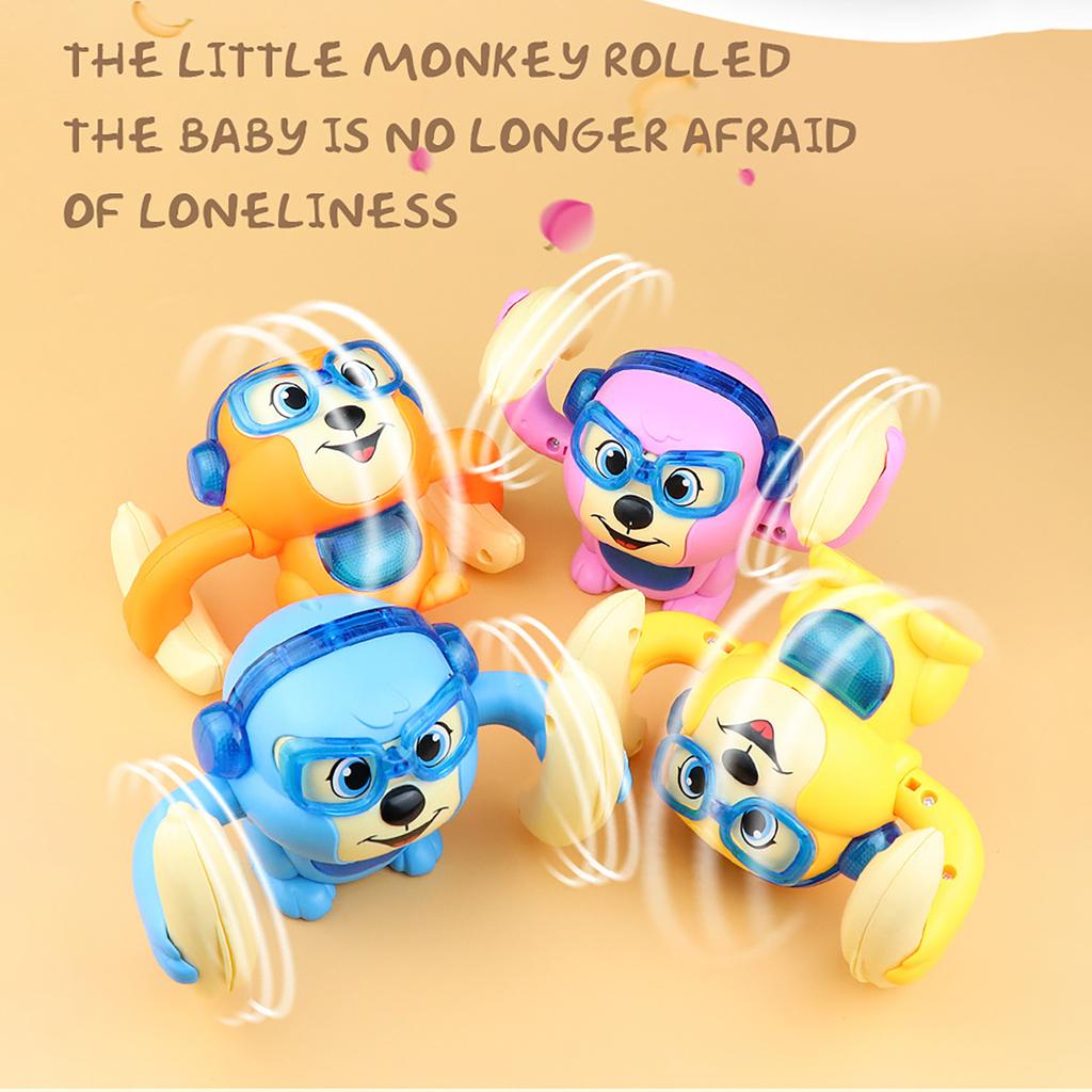 Electric Tumbling Monkey-kid Toys, Voice Control, Induction, Light and Music
